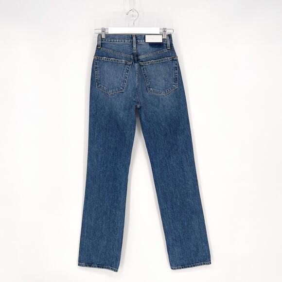 RE/DONE High Rise Loose Jeans Women’s Size 24 Vintage Indigo Destroy Distressed - Picture 11 of 11